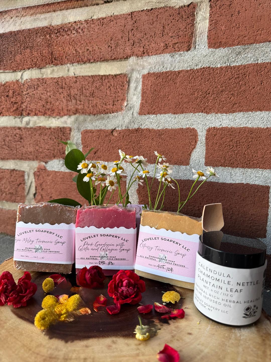 3 Bar Soap with 4 oz Herbal Salve Bundle Sale