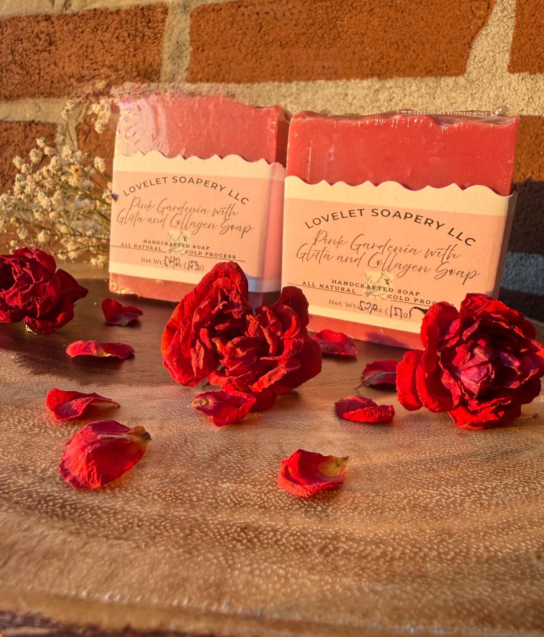Pink Gardenia with Gluta and Collagen Soap